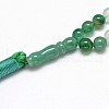 Natural Green Agate Mala Beads Bracelets G-P105-01G-2