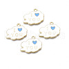 Rack Plating Alloy Enamel Pendants ENAM-N055-046-1