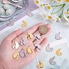 20Pcs 2 Colors 304 Stainless Steel Pendants STAS-SZ0003-15-3