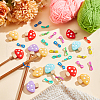  Mushroom Silicone Knitting Needle Stoppers SIL-NB0001-28-4