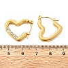 304 Stainless Steel Micro Pave Clear Cubic Zirconia Heart Hoop Earrings EJEW-V016-06G-01-5