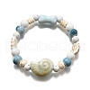 Handmade Porcelain Beads & Synthetic Howlite Beads Stretch Bracelets for Women BJEW-D307-01B-2