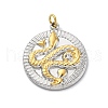 304 Stainless Steel Crystal Rhinestone Pendants STAS-E550-24G-1