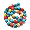 Synthetic Turquoise Beads Strands G-L620-A02-10mm-3