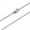Non-Tarnish 304 Stainless Steel Cable Chain Necklace NJEW-S420-007A-P-2