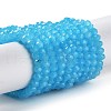 Baking Painted Imitation Jade Glass Bead Strands X-DGLA-A034-J4MM-A13-1