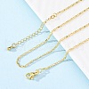 Brass Link Chain Necklaces for Women NJEW-D302-12G-1