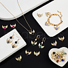 AHADERMAKER 30Pcs 15 Colors Alloy Rhinestone Pendants FIND-GA0003-29-4