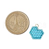 Seed Beads Beaded Charms PALLOY-MZ00359-03-2