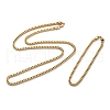 304 Stainless Steel Rope Chains Bracelets & Necklaces Jewelry Sets SJEW-I206-03A-G-2