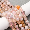 Natural Cherry Blossom Agate Beads Strands G-D313-A01-8mm-1