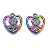 Rack Plating Rainbow Color Alloy Pendants PALLOY-S180-322-2