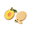 Fruit Seris 304 Stainless Steel Enamel Charms STAS-U060-03G-08-2