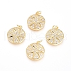 Brass Micro Pave Cubic Zirconia Pendants ZIRC-G166-27G-1