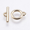 Brass Toggle Clasps KK-G333-18G-NF-2