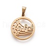 304 Stainless Steel Pendants STAS-P234-26G-2