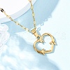 201 Stainless Steel Pendant Necklace for Women NJEW-F335-02G-05-4