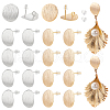 BENECREAT 32Pcs 2 Colors Brass Ear Stud Findings KK-BC0013-99-1