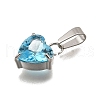 304 Stainless Steel Micro Pave Cubic Zirconia Pendants STAS-B086-13P-03-2