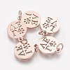 304 Stainless Steel Pendants STAS-Q201-T450R-1