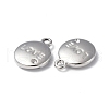 304 Stainless Steel Pendant Rhinestone Settings STAS-C066-29P-3