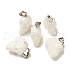 Natural White Jade Pendants G-Z067-02P-11-2
