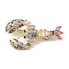 Cray Brass Micro Pave Cubic Zirconia Brooches for Backpack Clothes JEWB-I040-02-3