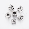 304 Stainless Steel Large Hole Letter European Beads STAS-H428-01AS-X-1