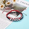 Valentine's Day Adjustable Nylon Thread Braided Bead Bracelets Sets BJEW-JB06238-2