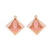 Rack Plating Alloy Enamel Pendants FIND-I038-04E-1