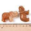 Natural Red Aventurine Carved Elephant Decorations DJEW-M013-01B-2