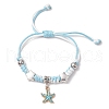 2Pcs 2 Styles Adjustable Korean Waxed Polyester Cord Bracelets BJEW-JB11607-3