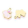 304 Stainless Steel Enamel Charms STAS-T065-63G-02-2