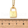 304 Stainless Steel Rolo Chain Pendant Necklaces NJEW-S444-01G-26-3