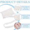 MAYJOYDIY US 1Pc Polyester Pleated Lace Trim with Gold Metallic Thread DIY-MA0006-64B-5