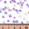 Opaque & Transparent Inside Colours Glass Seed Beads SEED-F004-4mm-03-6