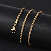 Unisex 304 Stainless Steel Rope Chain Necklaces STAS-D0002-33G-4