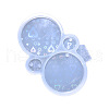 Laser Effect Flat Round Pendant & Connector Charm Food Grade Silicone Pendant Molds SIMO-PW0006-096D-1