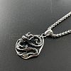 Punk Stainless Steel European Retro Dragon Pendant Necklaces for Men OJ8088-2