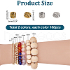   200Pcs 2 Colors Tibetan Style Alloy Beads TIBEB-PH0005-22-2