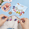 12Pcs 6 Style Alloy Enamel Butterfly Charm Locking Stitch Markers HJEW-PH01679-3