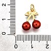 Brass Enamel Pendants KK-K401-47A-G-3