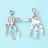 Tibetan Style Alloy Skeleton Hand Pendants for Halloween LF1287Y-1