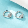Brass Micro Pave Cubic Zirconia Hoop Earrings EJEW-S277-07P-7