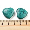 Mother's Day Gifts Heart Synthetic Turquoise Palm Stones G-C134-06A-07-3