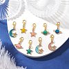 Alloy Enamel Pendant Decorations HJEW-JM03289-1