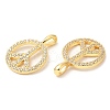 Rack Plating Brass Micro Pave Cubic Zirconia Pendants KK-A185-32G-3