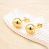 Rack Plating Brass Round Ball Stud Earrings for Women EJEW-F294-08F-G-5