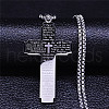 Vintage hip-hop men's Stainless Steel necklace with cross pendant. PA3677-2-1