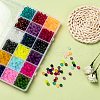 18 Colors Transparent Glass Beads FGLA-X0001-04A-6mm-6